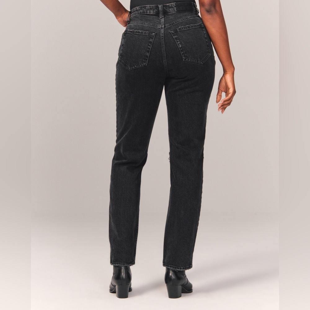 Abercrombie Curve Love Dad High Rise in black - size 32 - Picture 2 of 7